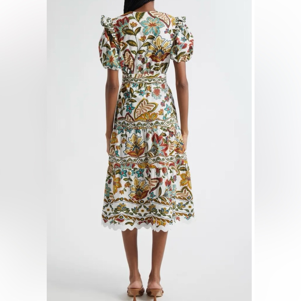 Farm Rio Botanicals Cotton Midi Dress - Picture 2 of 8